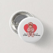Badge Rond 2,50 Cm Jolie Princesse Bébé (Devant & derrière)