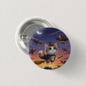 Badge Rond 2,50 Cm Jolie sorcière d'Halloween (Devant & derrière)