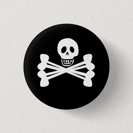 Badge Rond 2,50 Cm Jolly roger (Devant)