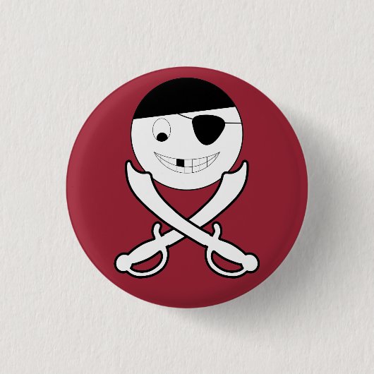 Badge Rond 2,50 Cm Jolly roger convivial (Devant)