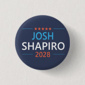 Badge Rond 2,50 Cm Josh Shapiro 2028 (Devant)