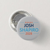 Badge Rond 2,50 Cm Josh Shapiro 2028 (Devant & derrière)