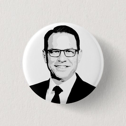 Badge Rond 2,50 Cm Josh Shapiro Bust (Devant)