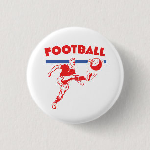 Badge Rond 2,50 Cm Joueur de football vintage des années 1950