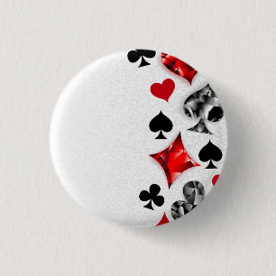Badge Rond 2,50 Cm Joueur de poker Joueur de cartes de jouer costumes
