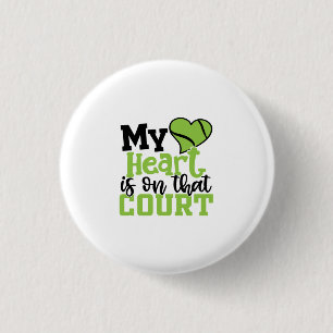 Badge Rond 2,50 Cm Joueur de tennis Mon Coeur Est Sur Cette Cour