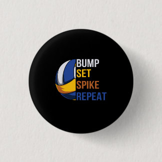Badge Rond 2,50 Cm Joueur de volley-ball | Définir la répétition du t