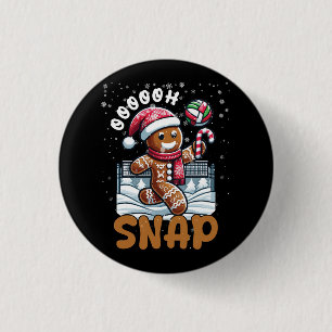 Badge Rond 2,50 Cm Joueur de volley-ball Noël Gingerpain Homme Blocag