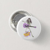 Badge Rond 2,50 Cm Jouez fort !  (Devant & derrière)