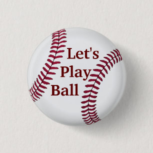 Badge Rond 2,50 Cm Jouons au baseball