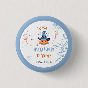 Badge Rond 2,50 Cm Jour de Boo effrayant pour l'anniversaire d'un gar