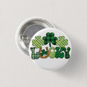 Badge Rond 2,50 Cm Jour de la Saint Patrick vert Lucky (Devant & derrière)