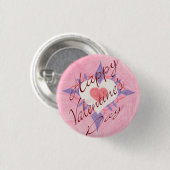 Badge Rond 2,50 Cm Jour de la Saint Valentin (Devant & derrière)