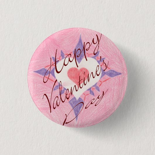 Badge Rond 2,50 Cm Jour de la Saint Valentin (Devant)