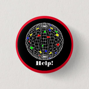 Badge Rond 2,50 Cm Jour des terres, filaire, personnalisation