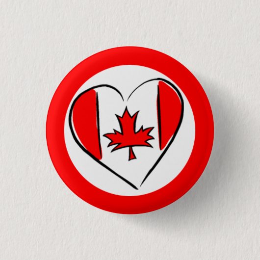 Badge Rond 2,50 Cm Jour du Canada ! (Devant)
