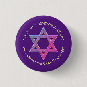 Badge Rond 2,50 Cm Jour du souvenir de l'Holocauste