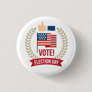 Badge Rond 2,50 Cm Jour du vote