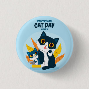 Badge Rond 2,50 Cm Journée internationale du chat