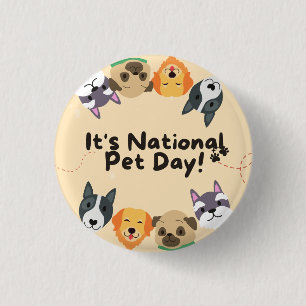Badge Rond 2,50 Cm Journée nationale de la animal
