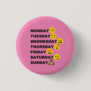 Badge Rond 2,50 Cm Jours d'Emoji