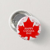 BADGE ROND 2,50 CM JOYEUSE JOURNÉE DU CANADA (Devant & derrière)