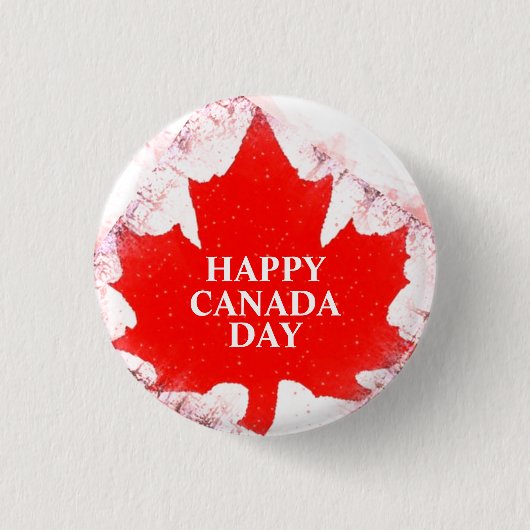 BADGE ROND 2,50 CM JOYEUSE JOURNÉE DU CANADA (Devant)