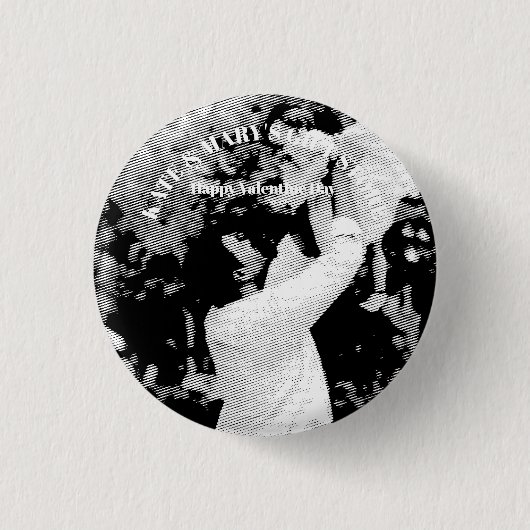 Badge Rond 2,50 Cm Joyeuse Saint-Valentin Nom d'entreprise (Devant)