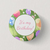Badge Rond 2,50 Cm Joyeux anniversaire ! Ballon (Devant)