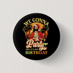 Badge Rond 2,50 Cm Joyeux anniversaire Jésus Noël Anniversaire d'été