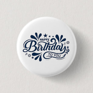 Badge Rond 2,50 Cm Joyeux Anniversaire Pour Vous-