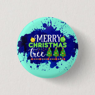 Badge Rond 2,50 Cm Joyeux arbre de Noël-34564