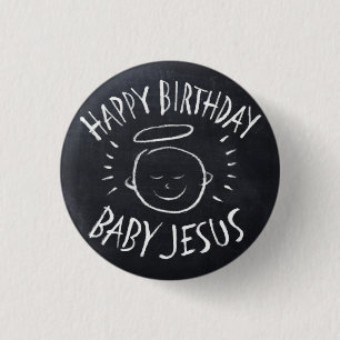 Badge Rond 2,50 Cm Joyeux bébé Jésus - Noël de la Marque