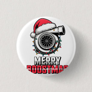 Badge Rond 2,50 Cm Joyeux Boostmas Boost amateur Santa Turbo Noël
