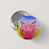 Badge Rond 2,50 Cm Joyeux cochon (Devant & derrière)