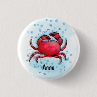 Badge Rond 2,50 Cm Joyeux crabe