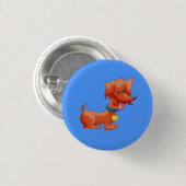 Badge Rond 2,50 Cm Joyeux Dachshund (Devant & derrière)