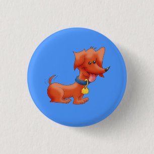 Badge Rond 2,50 Cm Joyeux Dachshund