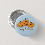 Badge Rond 2,50 Cm Joyeux et souriant Jack O Lanterns (Devant & derrière)