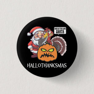 Badge Rond 2,50 Cm Joyeux Hallothanksmas