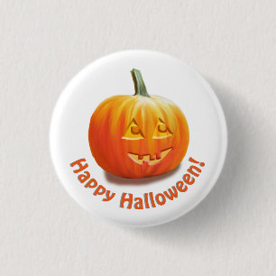 Badge Rond 2,50 Cm Joyeux Halloween Jack o'Lantern