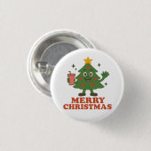 Badge Rond 2,50 Cm Joyeux Noël (Devant & derrière)