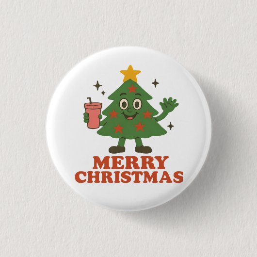 Badge Rond 2,50 Cm Joyeux Noël (Devant)