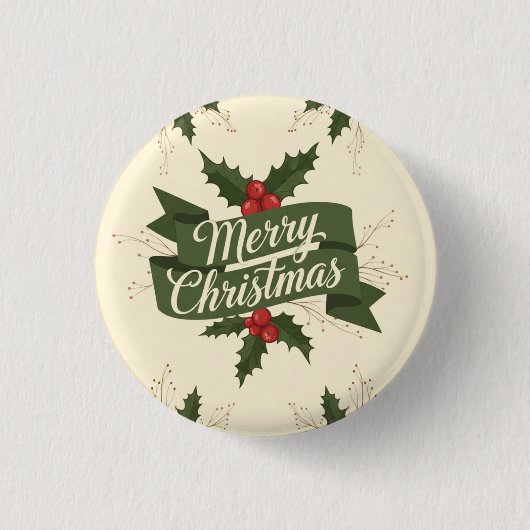 Badge Rond 2,50 Cm Joyeux Noël (Devant)
