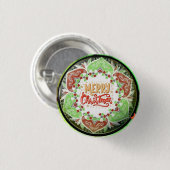 Badge Rond 2,50 Cm Joyeux Noël (Devant & derrière)