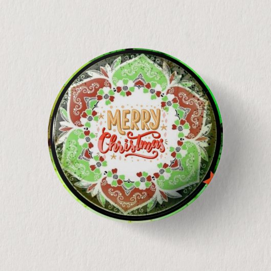 Badge Rond 2,50 Cm Joyeux Noël (Devant)