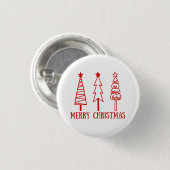 Badge Rond 2,50 Cm Joyeux Noël (Devant & derrière)