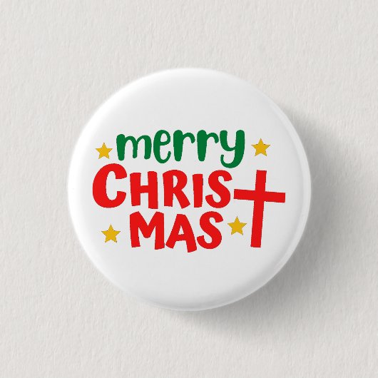 Badge Rond 2,50 Cm Joyeux Noël (Devant)