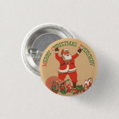 Badge Rond 2,50 Cm Joyeux Noël (Devant & derrière)