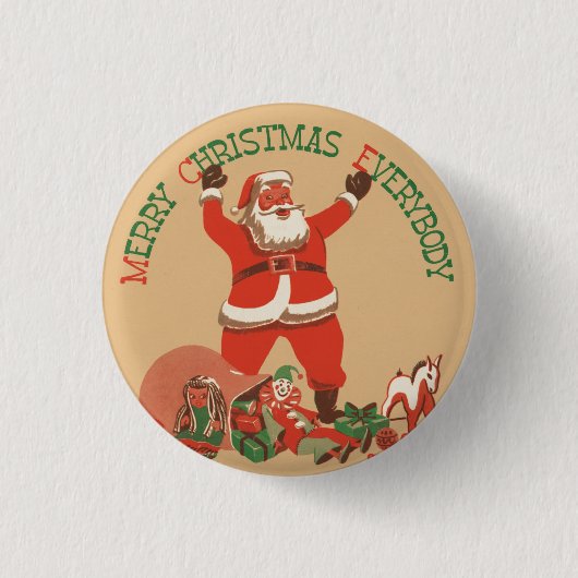 Badge Rond 2,50 Cm Joyeux Noël (Devant)